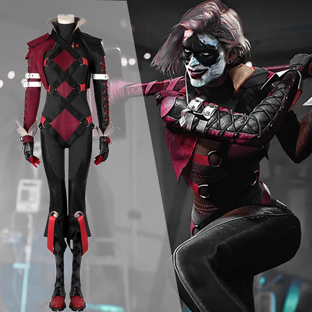 Gvavaya Movie Cosplay Batman:Gotham Knights Harley Quinn Cosplay Costume Harley Quinn Cosplay 1 Gvavaya Movie Cosplay Batman:Gotham Knights Harley Quinn Cosplay Costume Harley Quinn Cosplay
