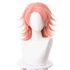 Gvavaya Anime Cosplay Demon Slayer: Kimetsu No Yaiba Sabito Cosplay Wig Pink Orange 38cm Hair -Gvavaya Deals Store 12183514545 1251689313