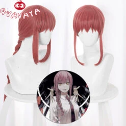 Gvavaya Anime Cosplay Chainsaw Man Makima Cosplay Wig Cameo Red 70cm Hair