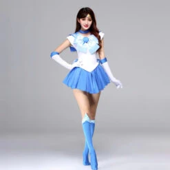 [Ready To Ship] Gvavaya Anime Cosplay Sailor Moon Cosplay Sailor Mercury Mizuno Ami Cosplay Costume