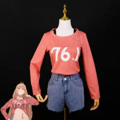 Gvavaya Anime Cosplay Chainsaw Man Power Casual Costume Power Bath Scene Cosplay