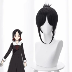 Gvavaya Anime Cosplay Kaguya-sama: Love Is War Kaguya Shinomiya Cosplay Wig Black 35cm Hair
