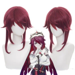 Gvavaya Game Cosplay Genshin Impact Rosaria Cosplay Wig Purple Gradient 30cm Hair
