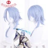 Gvavaya Game Cosplay Genshin Impact Kamisato Ayato Cosplay Wig Mixed Light Blue 45cm Hair