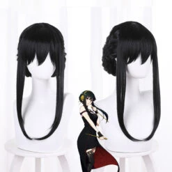 Gvavaya Anime Cosplay Manga Spy X Family Yor Forger Cosplay Wig 55cm Long Black Hair