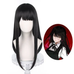 Gvavaya Anime Cosplay Chainsaw Man Asa Mitaka Cosplay Wig 60cm Black Hair