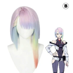 Gvavaya Cosplay Anime Cyberpunk Edgerunners Lucy Cosplay Wig Mixed Color 45cm Hair -Gvavaya Deals Store 1 9e29d736 10af 4e67 a8bb d4d028e8085f