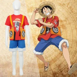 [Ready To Ship] Gvavaya Anime Cosplay ONE PIECE Red Monkey D. Luffy Cosplay Costume Ren Monkey D. Luffy Cosplay Theater Edition