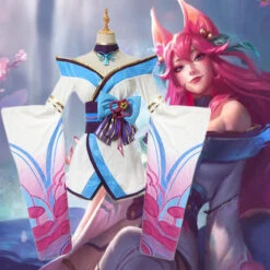 Gvavaya Cosplay LOL Spirit Blossom Ahri Cosplay League Of Legends The Nine-Tailed Fox Cosplay Costume