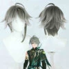 Gvavaya Game Cosplay Genshin Impact Sumeru Haitham Cosplay Wig Grey Gradient 30cm Hair