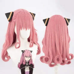 Gvavaya Anime Cosplay Spy X Family Anya Forger Adult Version Cosplay Wig 58cm Pink Hair