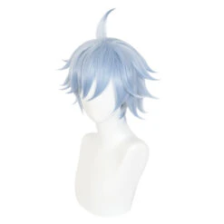 Gvavaya Game Cosplay Genshin Impact Chongyun Cosplay Wig Light Blue 30cm Hair -Gvavaya Deals Store 22177711215 1210783453