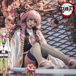 Gvavaya Cosplay Demon Slayer: Kimetsu No Yaiba Kanroji Mitsuri Cosplay Costume Demon Slaying Corps Uniform