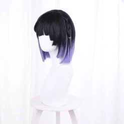 Gvavaya Game Cosplay Genshin Impact Yelan Cosplay Wig Dark Blue Gradient Purple 32cm Hair -Gvavaya Deals Store 3 33023b00 2fe7 4167 8cd9 5a86c8a85bc1