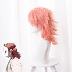Gvavaya Anime Cosplay Demon Slayer: Kimetsu No Yaiba Sabito Cosplay Wig Pink Orange 38cm Hair -Gvavaya Deals Store 3 87ef3622 991b 42c0 be48 cc7afc8bdcad