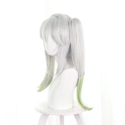Gvavaya Game Cosplay Genshin Impact Sumeru Lesser Lord Kusanali/Nahida Cosplay Wig Silver White Gradient Light Green 45cm Hair -Gvavaya Deals Store 3 96f5b52f 8121 4d8d b491 e9122b528c88