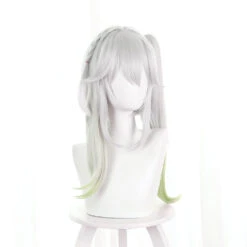 Gvavaya Game Cosplay Genshin Impact Sumeru Lesser Lord Kusanali/Nahida Cosplay Wig Silver White Gradient Light Green 45cm Hair -Gvavaya Deals Store 4 25c326c1 79e3 4505 b378 d926aee3602f
