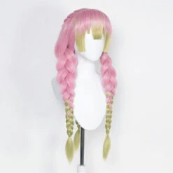 Gvavaya Anime Cosplay Demon Slayer: Kimetsu No Yaiba Kanroji Mitsuri Cosplay Wig Pink Green Gradient 75cm Hair -Gvavaya Deals Store 4 2a98c120 585f 47b1 942a b9ae83950b6a