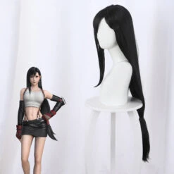 Gvavaya Game Cosplay Final Fantasy VII Tifa Cosplay Wig 90cm Long Black Hair -Gvavaya Deals Store 4 cb8db94c ee69 4707 bbd5 161376f68658