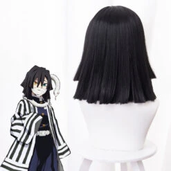 Gvavaya Anime Cosplay Demon Slayer: Kimetsu No Yaiba Iguro Obanai Cosplay Wig Black 40cm Hair -Gvavaya Deals Store 4 f7cc0b15 26ef 4f17 9d38 8f777fac8ee0
