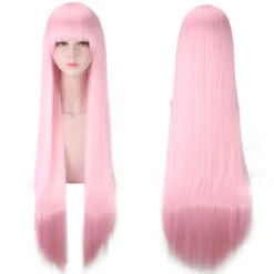 Gvavaya Anime Cosplay DARLING In The FRANXX Zero Two 02 Cosplay Wig 100cm Pink Hair