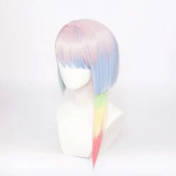 Gvavaya Cosplay Anime Cyberpunk Edgerunners Lucy Cosplay Wig Mixed Color 45cm Hair -Gvavaya Deals Store DSC05816