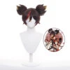 Gvavaya Game Cosplay Genshin Impact Xinyan Cosplay Wig Brown Mixed 30cm Hair