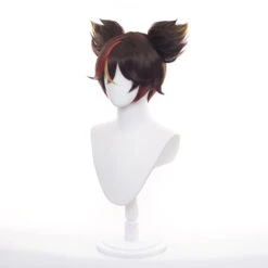 Gvavaya Game Cosplay Genshin Impact Xinyan Cosplay Wig Brown Mixed 30cm Hair -Gvavaya Deals Store DSC08229