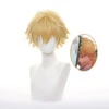 Gvavaya Anime Cosplay Chainsaw Man Denji Cosplay Wig 20cm Golden Hair