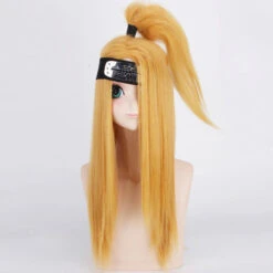Gvavaya Cosplay Wig Naruto Tsuchinokuni Akatsuki Deidara Golden 56cm Cosplay Wig -Gvavaya Deals Store Deidara3