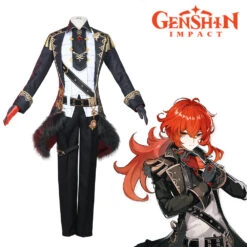 Gvavaya Game Cosplay Genshin Impact Mondstadt Diluc Cosplay Costume Genshin Cosplay