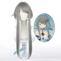 Gvavaya Game Cosplay Genshin Impact Guizhong Cosplay Wig 105cm Mixed Color Long Hair