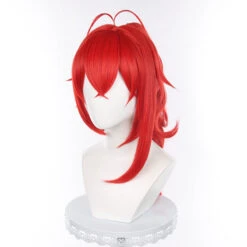 Gvavaya Game Cosplay Genshin Impact Diluc Red Dead Of Night Skin Cosplay Wig Red 70cm Long Hair -Gvavaya Deals Store IMG 7995