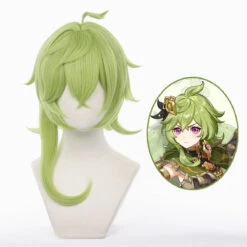 Gvavaya Game Cosplay Genshin Impact Sumeru Collei Cosplay Wig Yellow Green Hair