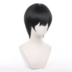 Gvavaya Anime Cosplay Chainsaw Man Yoshida Hirofumi Cosplay Wig 32cm Black Hair -Gvavaya Deals Store IMG 8511