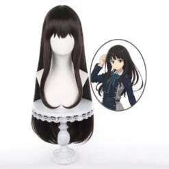 Gvavaya Anime Cosplay Lycoris Recoil Takina Inoue Cosplay Wig 85cm Brown Black Hair