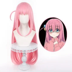 Gvavaya Anime Bocchi The Rock Cosplay Gotou Hitori Cosplay Wig Pink 90cm Hair