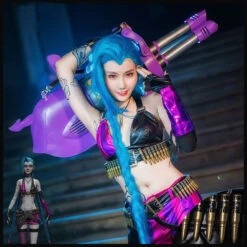 Gvavaya Game Cosplay League Of Legends Jinx Cosplay Costume LOL The Loose Cannon Jinx Cosplay