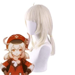 Gvavaya Game Cosplay Genshin Impact Klee Cosplay Cream 45cm Hair -Gvavaya Deals Store Klee3