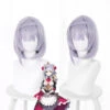 Gvavaya Game Cosplay Genshin Impact Noelle Cosplay Wig Light Purple 45cm Hair