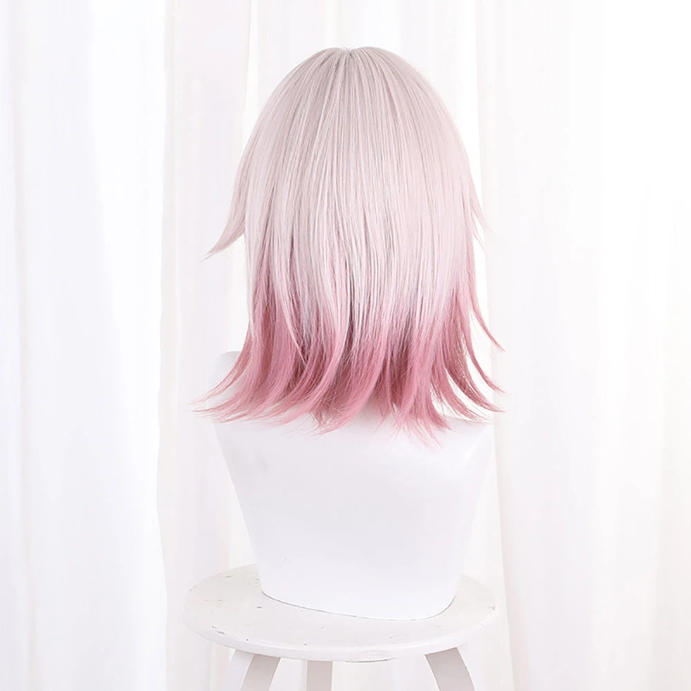 Gvavaya Game Cosplay Honkai Impact: Star Rail March7th Cosplay Wig 38cm Long Pink Gradient Wig 5 Gvavaya Game Cosplay Honkai Impact: Star Rail March7th Cosplay Wig 38cm Long Pink Gradient Wig - Image 5