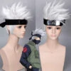 Gvavaya Cosplay Wig Naruto The Fire Nation Hatake Kakashi Silver Grey 35cm Cosplay Wig