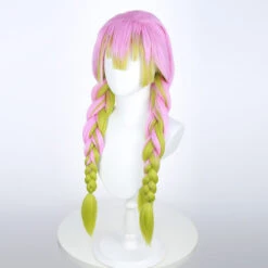 Gvavaya Anime Cosplay Demon Slayer: Kimetsu No Yaiba Kanroji Mitsuri Cosplay Wig Pink Green Gradient 80cm Hair -Gvavaya Deals Store O1CN01Lva2m11DYT30o4Hms 2205307740228 0 cib