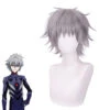 Gvavaya Anime Cosplay EVA Kaworu Nagisa Cosplay Wig Light Grey 35cm Hair