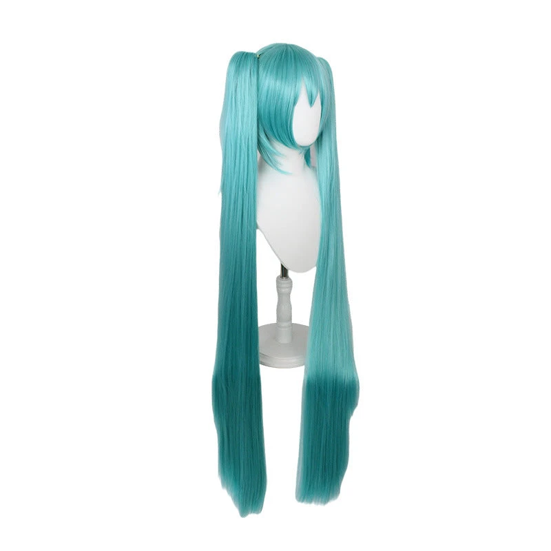 Gvavaya Game Cosplay Vocaloid Hatsune Miku Cosplay Wig Green 110cm Long Hair 2 Gvavaya Game Cosplay Vocaloid Hatsune Miku Cosplay Wig Green 110cm Long Hair - Image 2