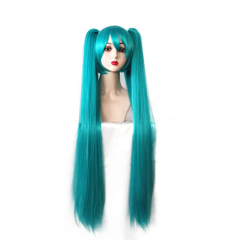 Gvavaya Game Cosplay Vocaloid Hatsune Miku Cosplay Wig Green 105cm Long Hair 5 Gvavaya Game Cosplay Vocaloid Hatsune Miku Cosplay Wig Green 105cm Long Hair - Image 5