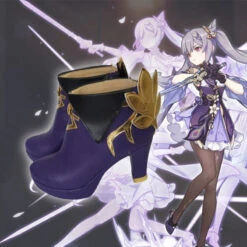 Gvavaya Game Cosplay Genshin Impact Keqing Cosplay Shoes Genshin Cosplay