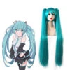 Gvavaya Game Cosplay Vocaloid Hatsune Miku Cosplay Wig Green 105cm Long Hair