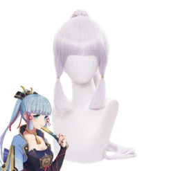 Gvavaya Game Cosplay Genshin Impact Kamisato Ayaka Cosplay Wig Dark Blue Short Hair