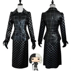 Gvavaya Cosplay Cruella De Vil Cosplay Halloween Suit Cosplay Costume Cruella Outfits